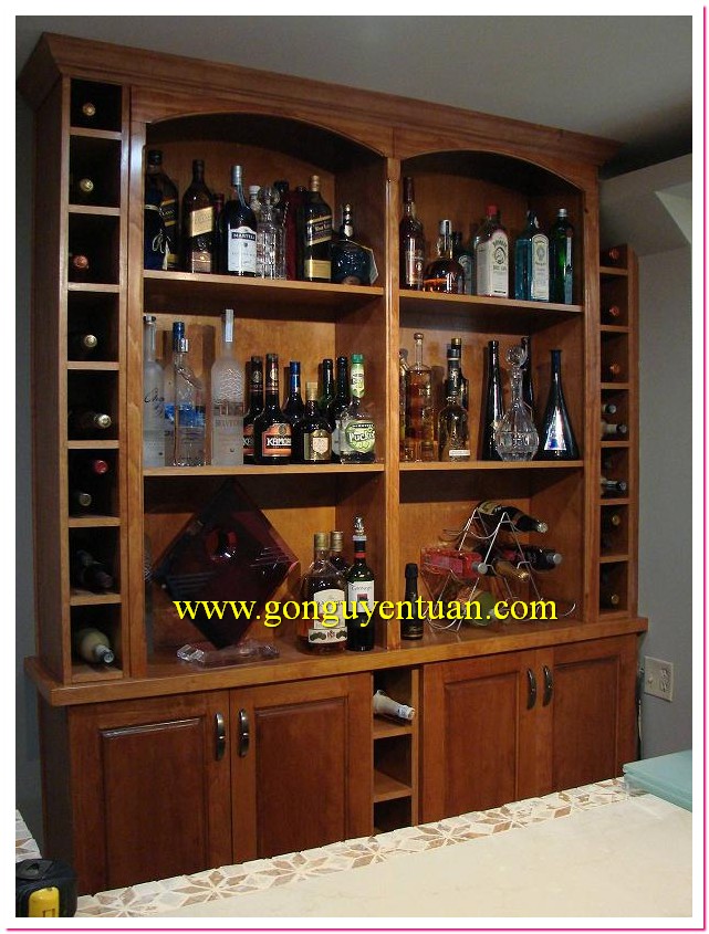 Tủ rượu gỗ dổi